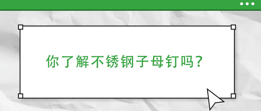 你了解不銹鋼子母釘嗎？